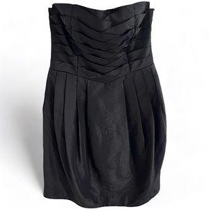 Aqua Strapless Black Bubble Dress with Pockets Size Large